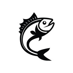 salmon fish logo design concept idea