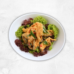 local cook live fresh catfish seafood fish chicken pork meat with spicy red dry chili curry sauce and vegetable rice asian Chinese banquet halal seafood steamboat cafe restaurant menu set combo crop