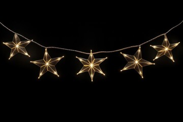 Glowing star string lights decoration