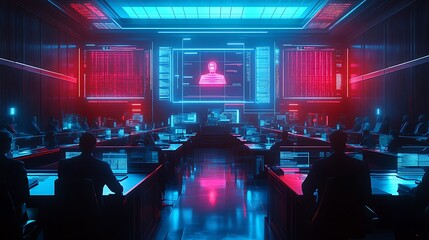 A courtroom where AI and human judges are collaborating, glowing holographic data points showing biased and fair AI decisions, lawyers debating the use of AI in legal sentencing,