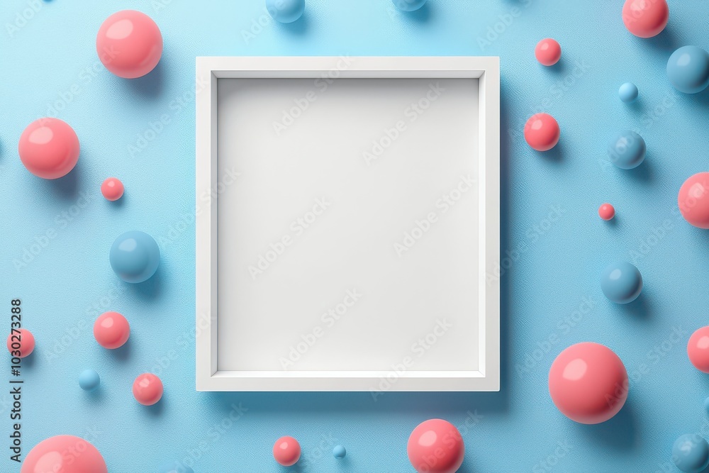 Poster abstract geometric design with pastel colored square shapes creating a modern and minimalist backgro