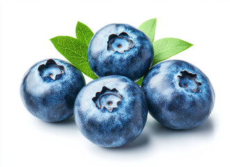 Obraz premium blueberries with vibrant green leaves create delightful and healthy composition, perfect for adding burst of flavor to any dish