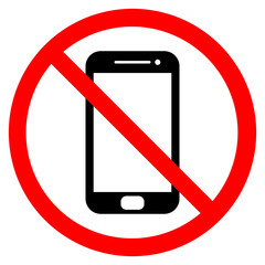 No cell phones, no smartphone, no mobile phone allowed sign. vector illustration.