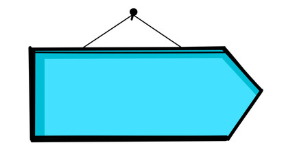 blue signboard hand drawn, sign board, placard hanging, shop door sign doodle blank