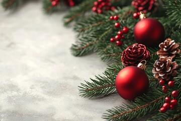 Christmas Season Background with Baubles