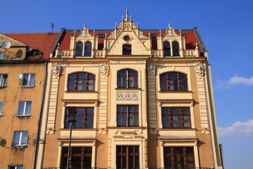 Obraz premium Rynek in Bytom city, Poland. Upper Silesia (Gorny Slask) region landmarks in Poland.