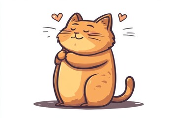 Obraz premium Cute pastel colored cartoon cats and stars scattered across a white background creating a playful and whimsical design perfect for children’s decor or illustrations