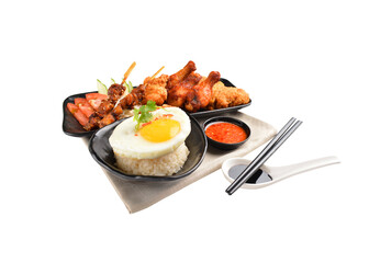 local cook live fresh catfish seafood fish chicken pork meat with spicy red dry chili curry sauce and vegetable rice asian Chinese banquet halal seafood steamboat cafe restaurant menu set combo crop