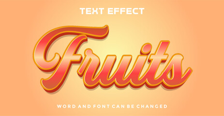 Fruit editable text effect
