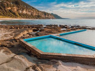 Ocean rock pool and beach