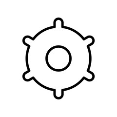 settings icon. line vector isolated on white background. trendy and modern design