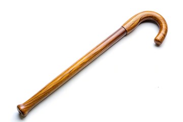 Fototapeta premium Wooden cane isolated on white background