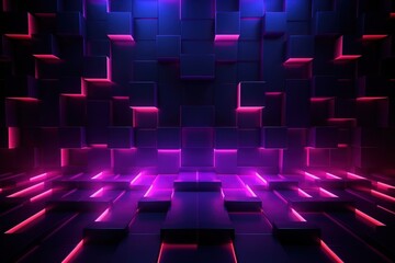 3d shape neon background backgrounds purple light.