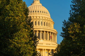 Close up of United States Capitol dome at sunset © Gabriele Maltinti