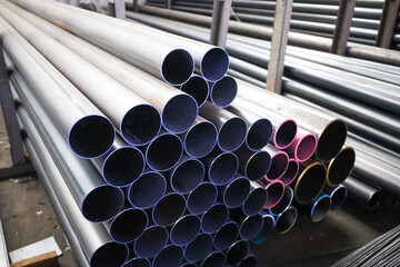 steel pipe product group square pipe Construction steel products such as black steel pipes, image...