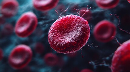 Detailed View of Platelets in Bloodstream