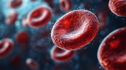 Naklejka premium Close-up View of Human Platelets in Action