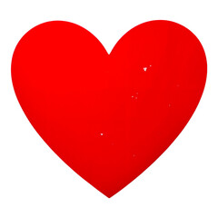 Red 3d heart shape, sticker, postcard on transparent background png isolated