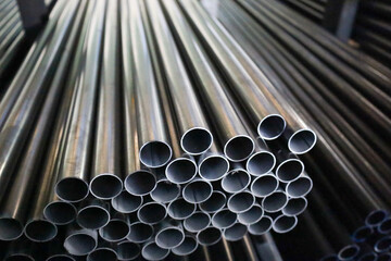 steel pipe product group square pipe Construction steel products such as black steel pipes, image...