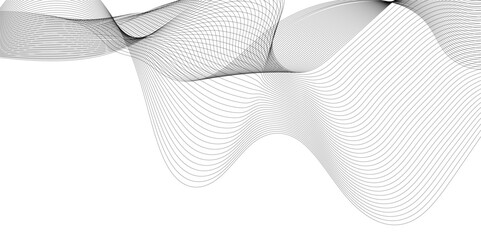 Abstract grey wavy lines background. Digital frequency track equalizer. Abstract frequency sound wave lines and technology curve lines background. Abstract background with business lines background. 