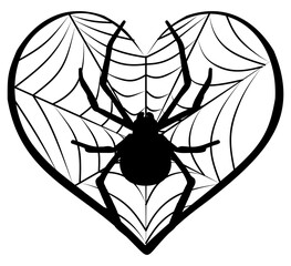 spider on a web of love, halloween