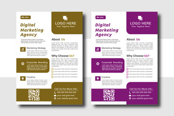 modern business flyer template, abstract business flyer and creative design.Flyer template layout design.a4 flyer template, modern business flyer template,  promotion, advertise,new digital marketing.