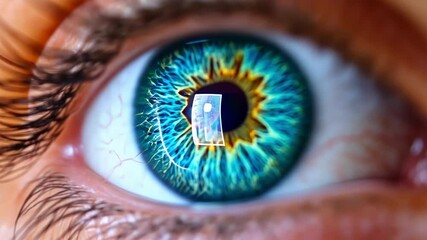 Close-up of a vibrant blue eye highlighting world sight day awareness