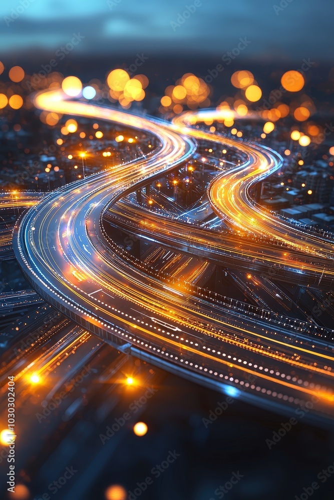 Poster intersecting pathways of energy representing the connectivity of new ideas