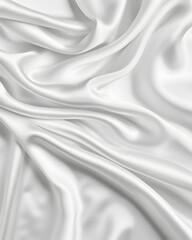 Obraz premium White simple silk fabric background. 