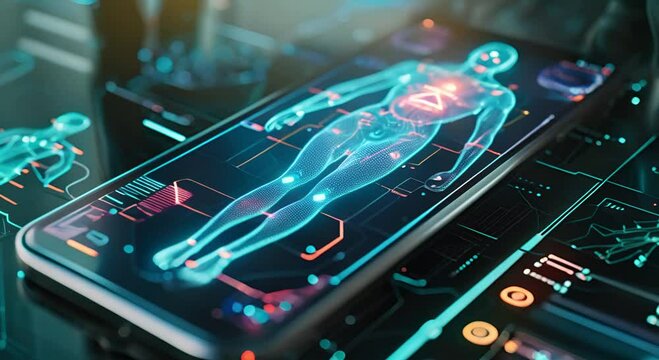 Futuristic Medical Interface: 3D Body Scan on Smartphone