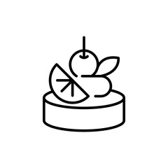 Appetizer outline icons, minimalist vector illustration ,simple transparent graphic element .Isolated on white background