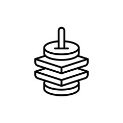 Appetizer outline icons, minimalist vector illustration ,simple transparent graphic element .Isolated on white background