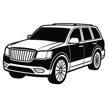 recommend clip art: Lincoln Navigator Vector line art Silhouette Design.