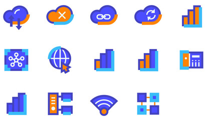 Set of Network icons