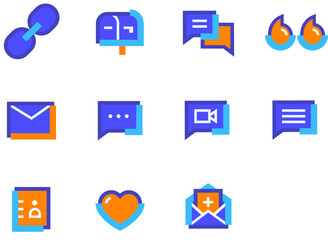 Set of Messaging icons