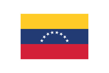 National Flag of Venezuela, Country Flag in 2:3 proportion, vector illustration