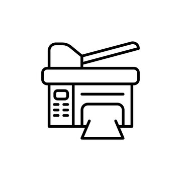 recommend clip art: Photocopier outline icons, minimalist vector illustration ,simple transparent graphic element .Isolated on white background