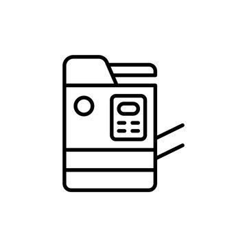 recommend clip art: Photocopier outline icons, minimalist vector illustration ,simple transparent graphic element .Isolated on white background