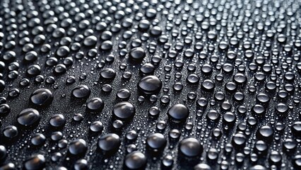 water droplets on black surface