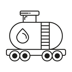 Fuel tank icon vector on white background