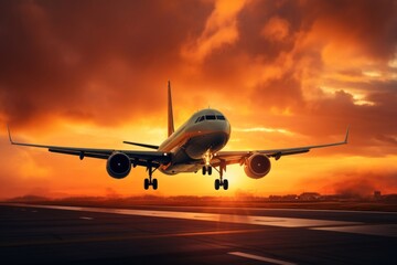 Obraz premium Airplane aircraft airliner vehicle.