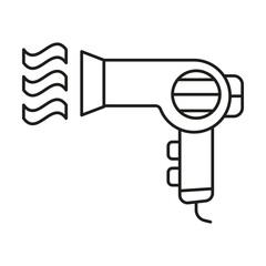 Hair dryer icon vector on white background