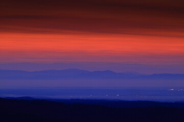 岩手県奥州市　夜明けの風景