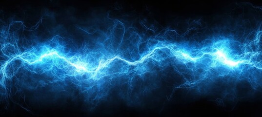 Fototapeta premium Blue Electric Background, Plasma, Lightning, Energy, Thunder, Power, Wallpaper, Artistic, Bright,
