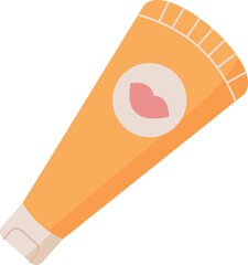 Flat tube of organic cosmetic cream for skincare and beauty. Moisturizer for skin with natural ingredients. Concept of hygiene, care, and bodycare, suitable cosmetic product promotion.