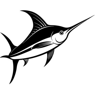 recommend clip art: illustration of a marlin fish