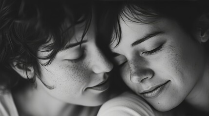 Fototapeta premium Celebrating the unique beauty and strength of individuals through emotional and tender moments