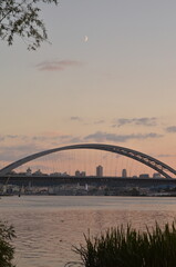 sunset on the bridge