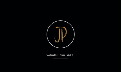 JP, PJ, J, P abstract letters logo monogram