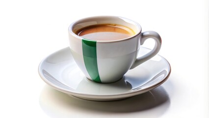 Fototapeta premium Italian coffee cup cut out on white background